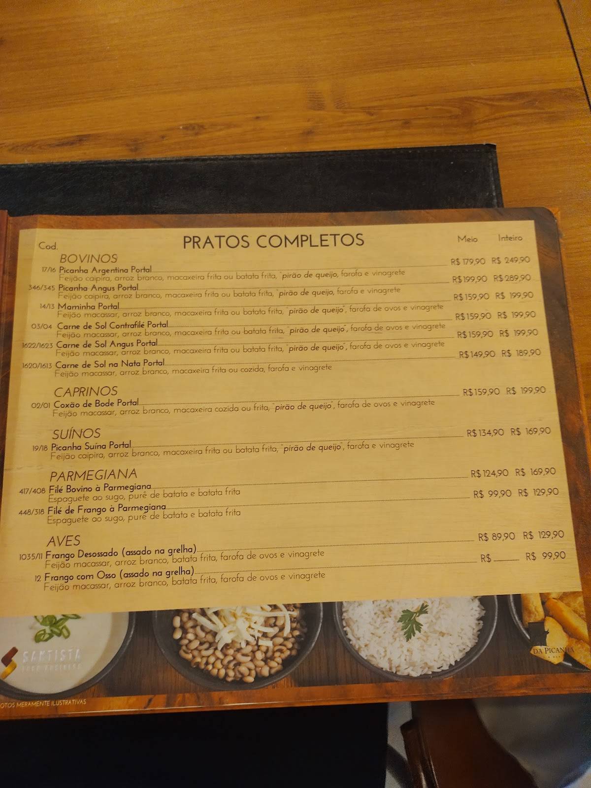 Portal da Picanha cardápio