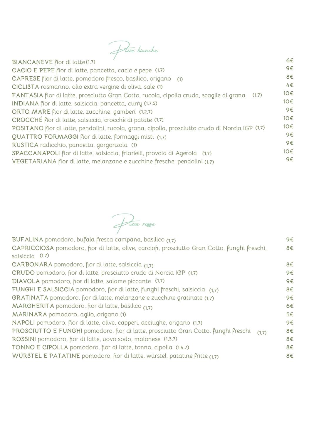 Menu di Ristorante PortoVerde 