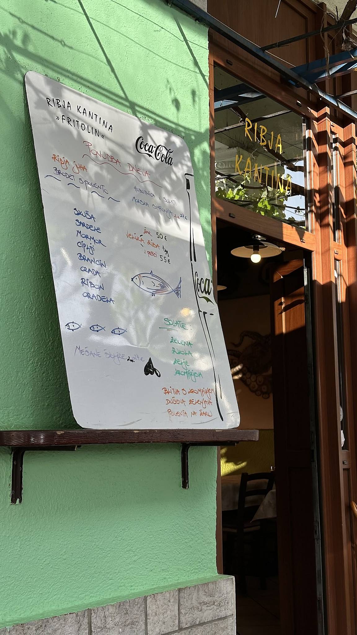 Menu di Fritolin, gostinstvo, d.o.o. 