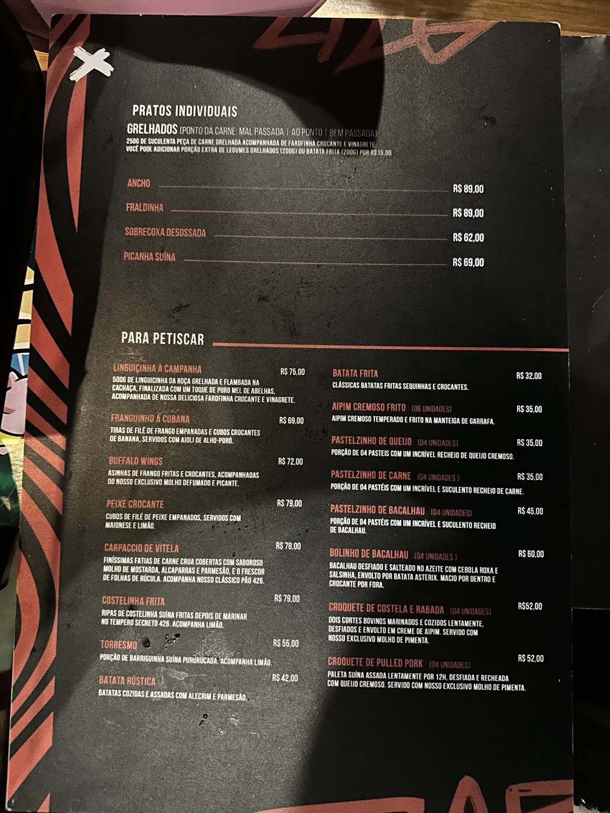 Pub 426 cardápio
