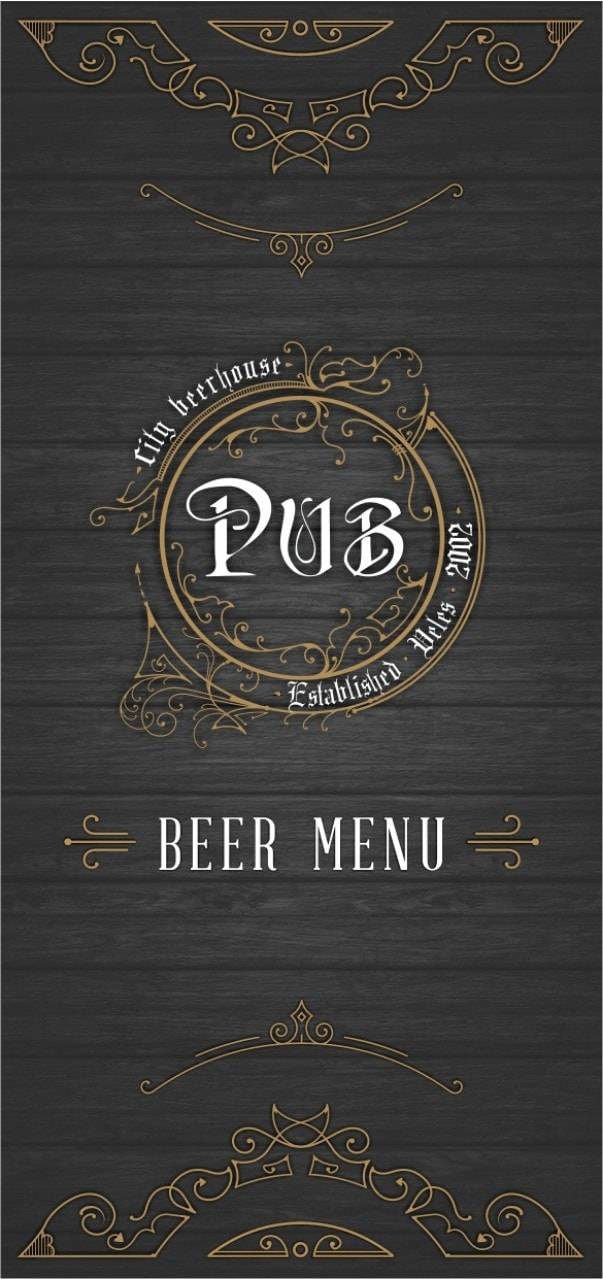 Menu de Pub