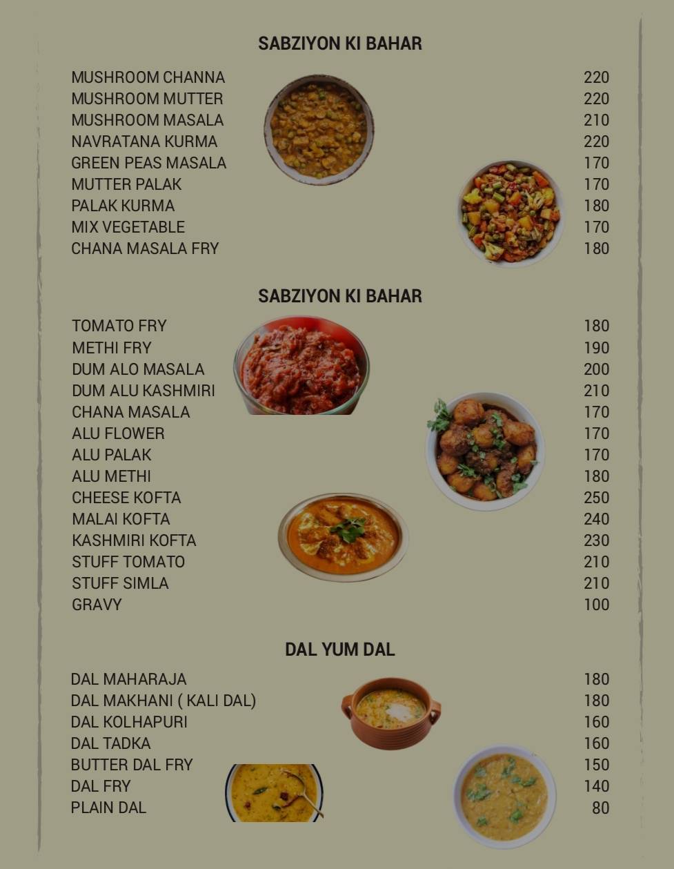 संदीप फॅमिली रेस्टॉरन्ट आणि बार menu