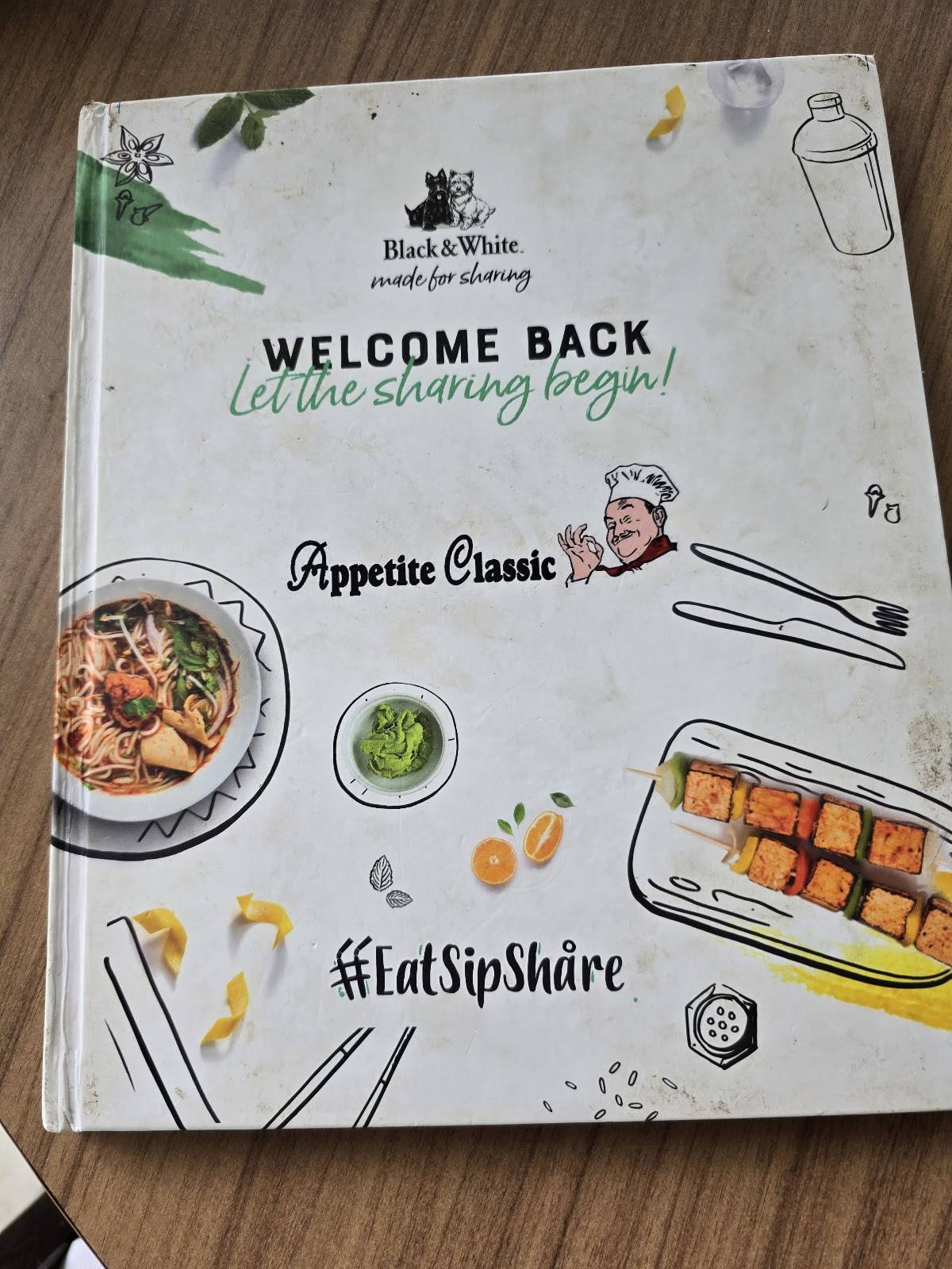 Appetite Classic menu