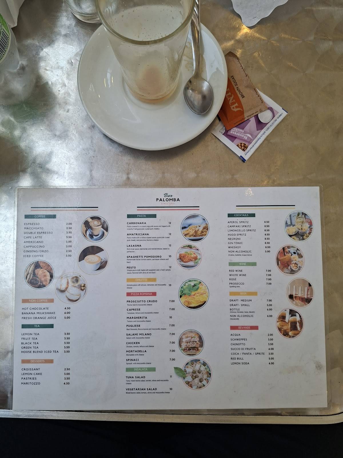 Menu di Bar Palomba 