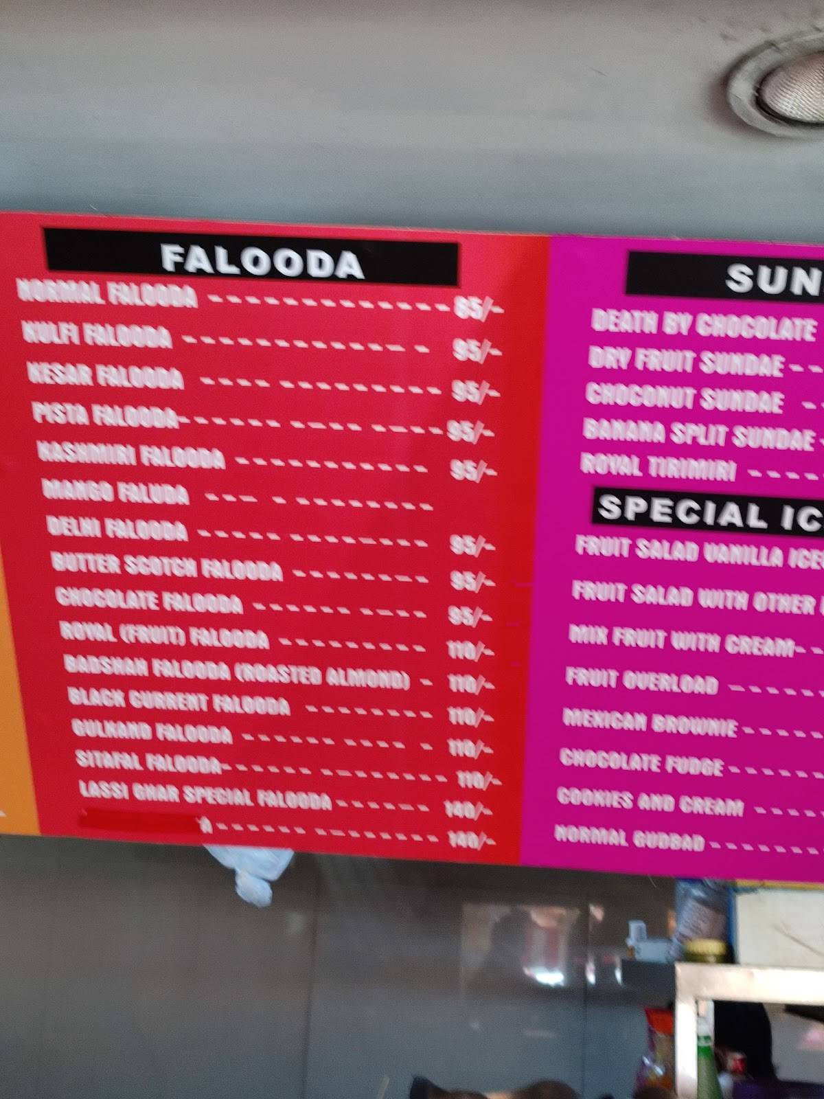 Lassi Ghar Pimpri menu