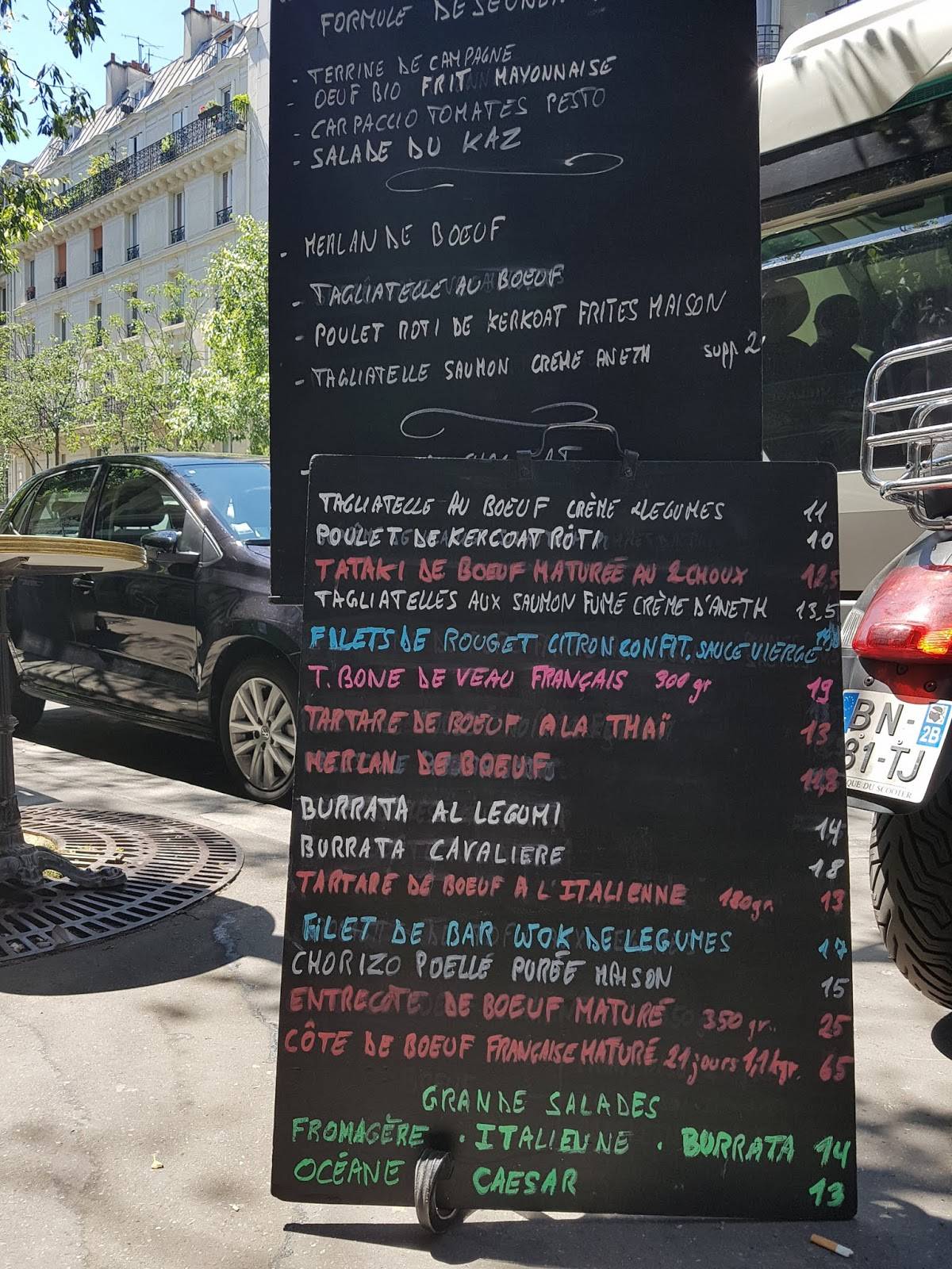 Menu de Le KaZ Bar