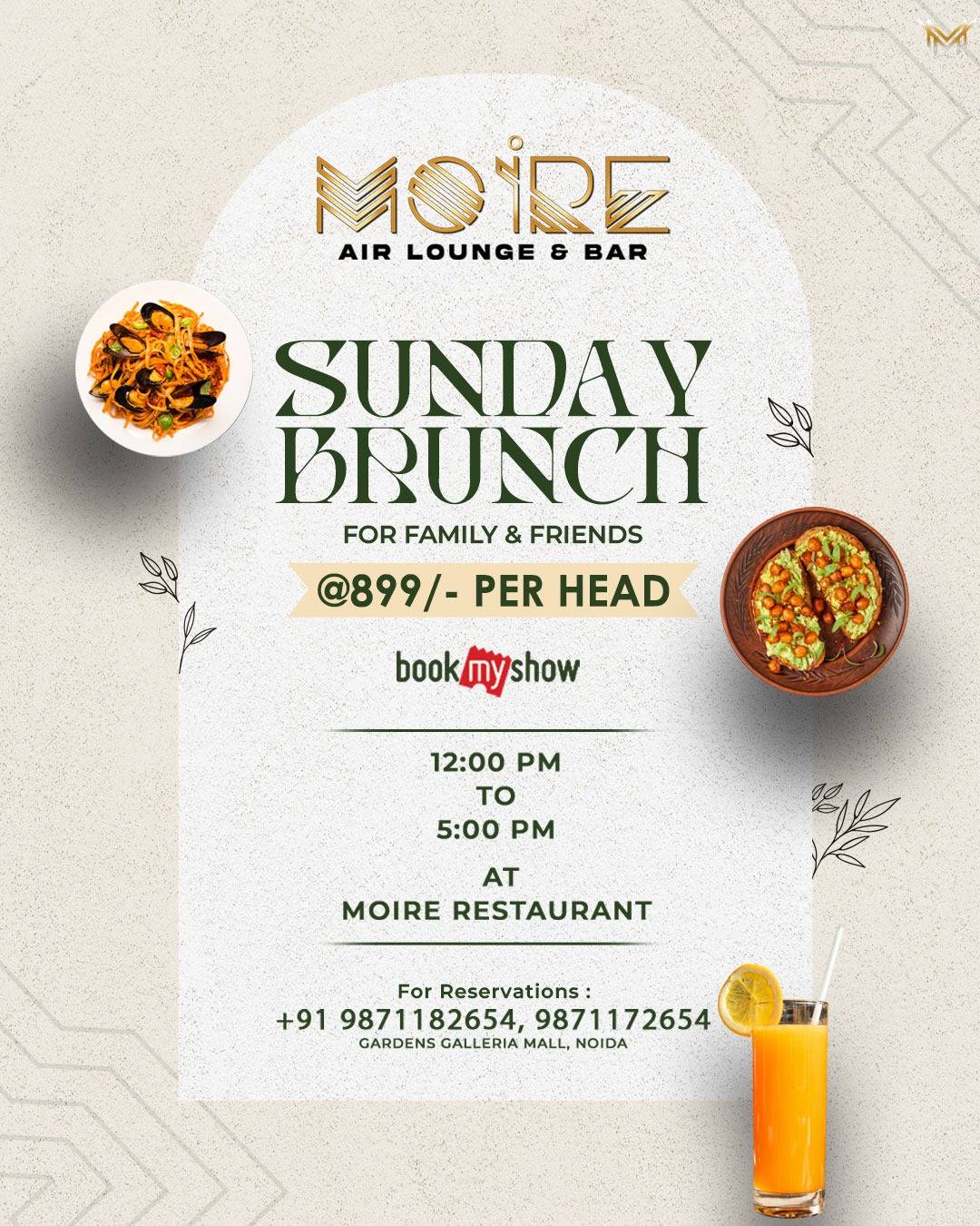 Moire Cafe Lounge & Bar menu