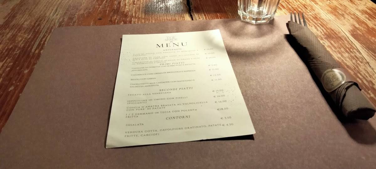 Menu di Osteria Due Spade 