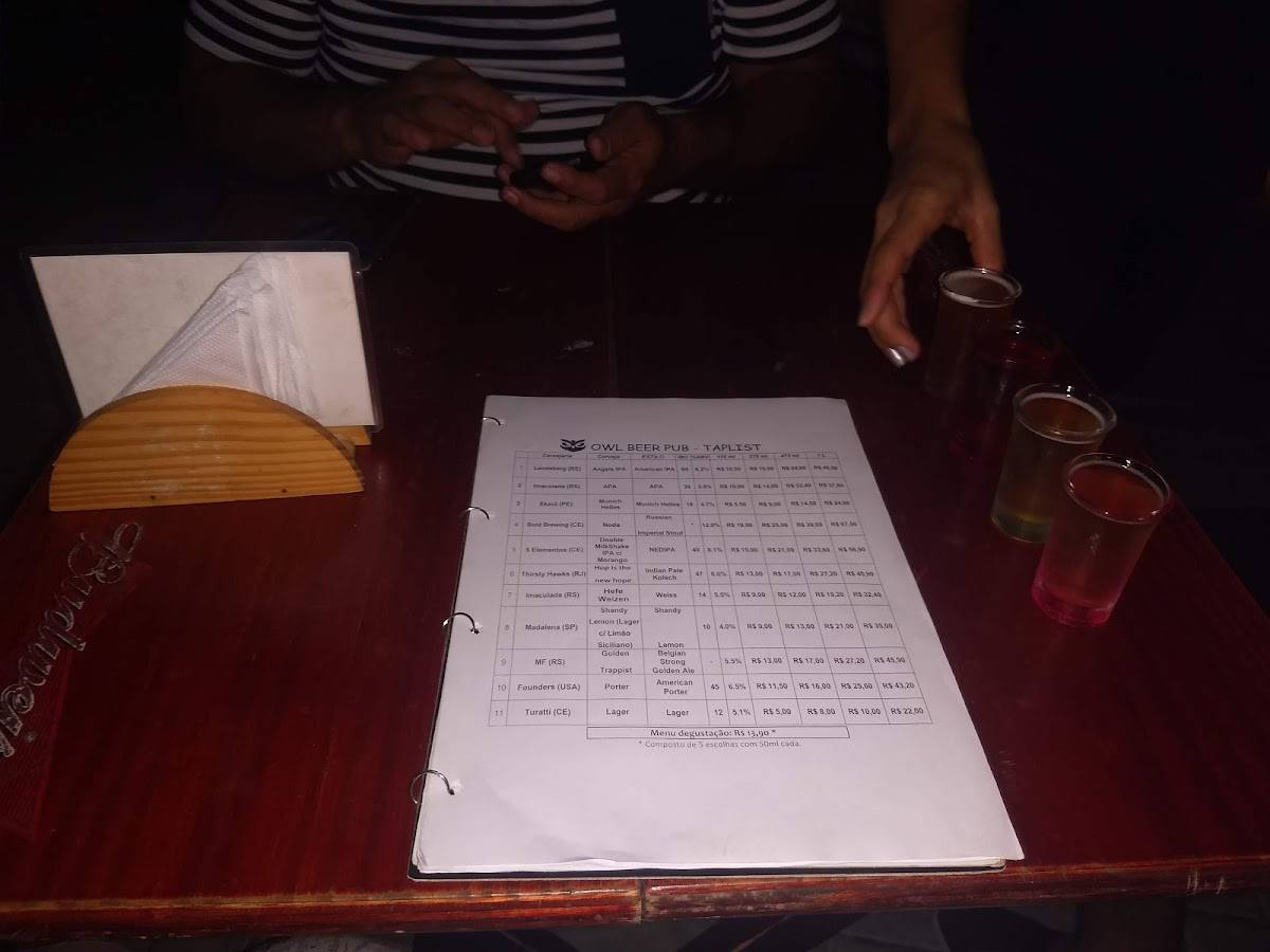 Owl Beer Pub cardápio