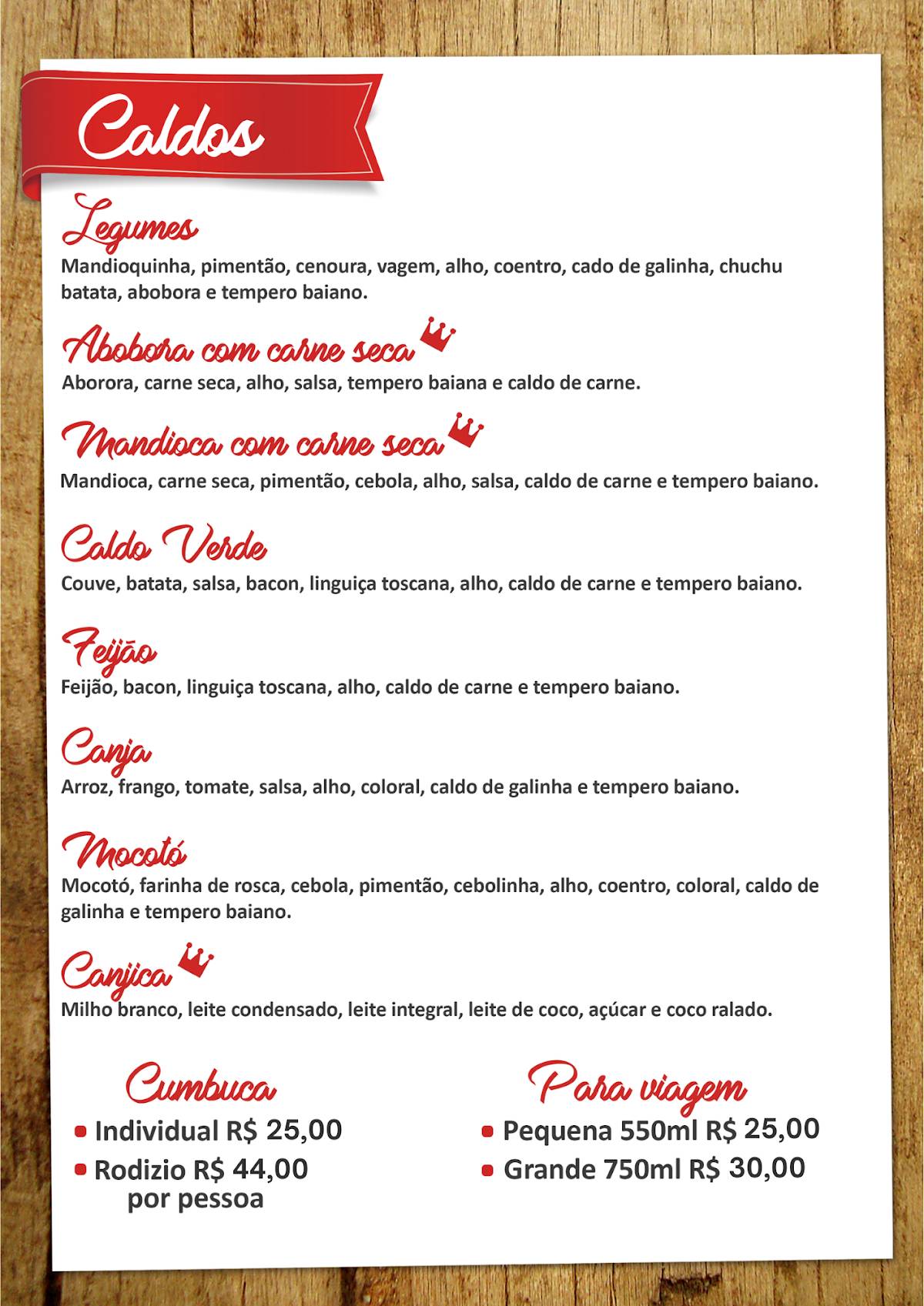 Point Do Milho Verde cardápio