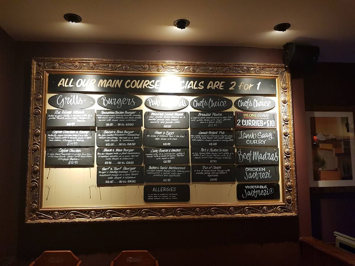 Menu at Quill & Taper at Four Oaks pub & bar, Sutton Coldfield