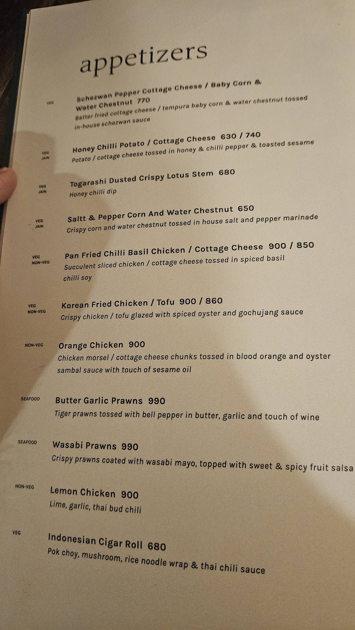 Saltt Restaurant & Bar menu