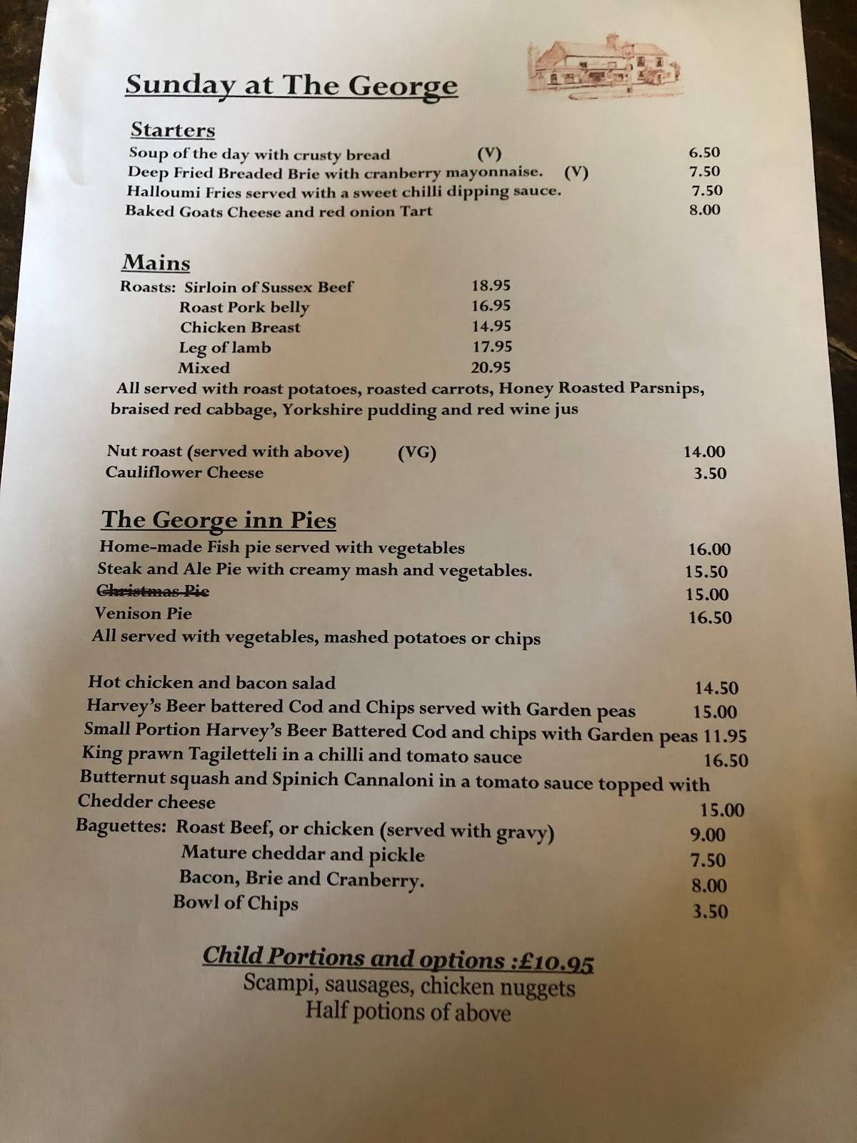 Menu at The Inn pub & bar, Frant