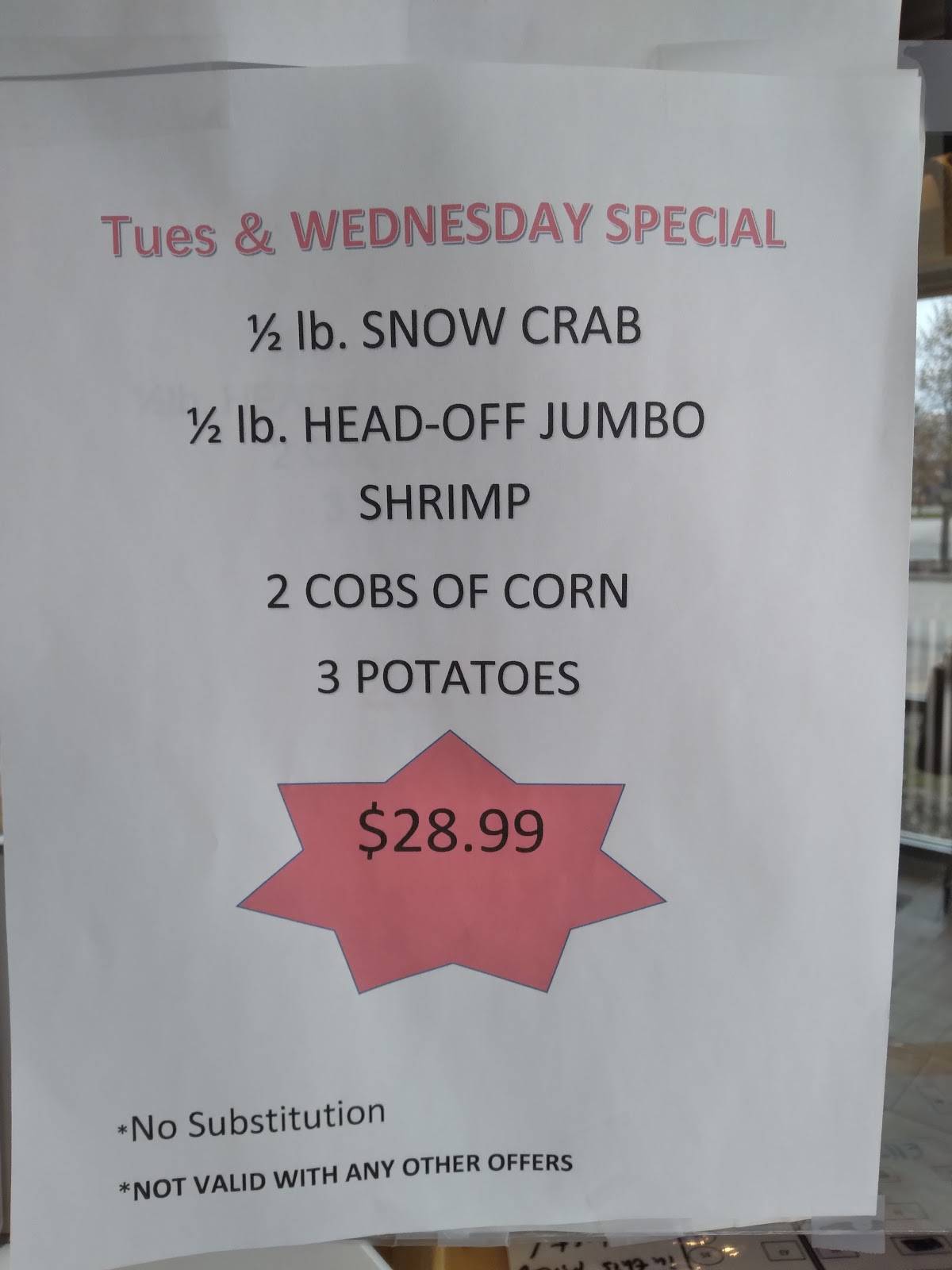 Menu at The Saucy Crab Homewood pub & bar, Homewood