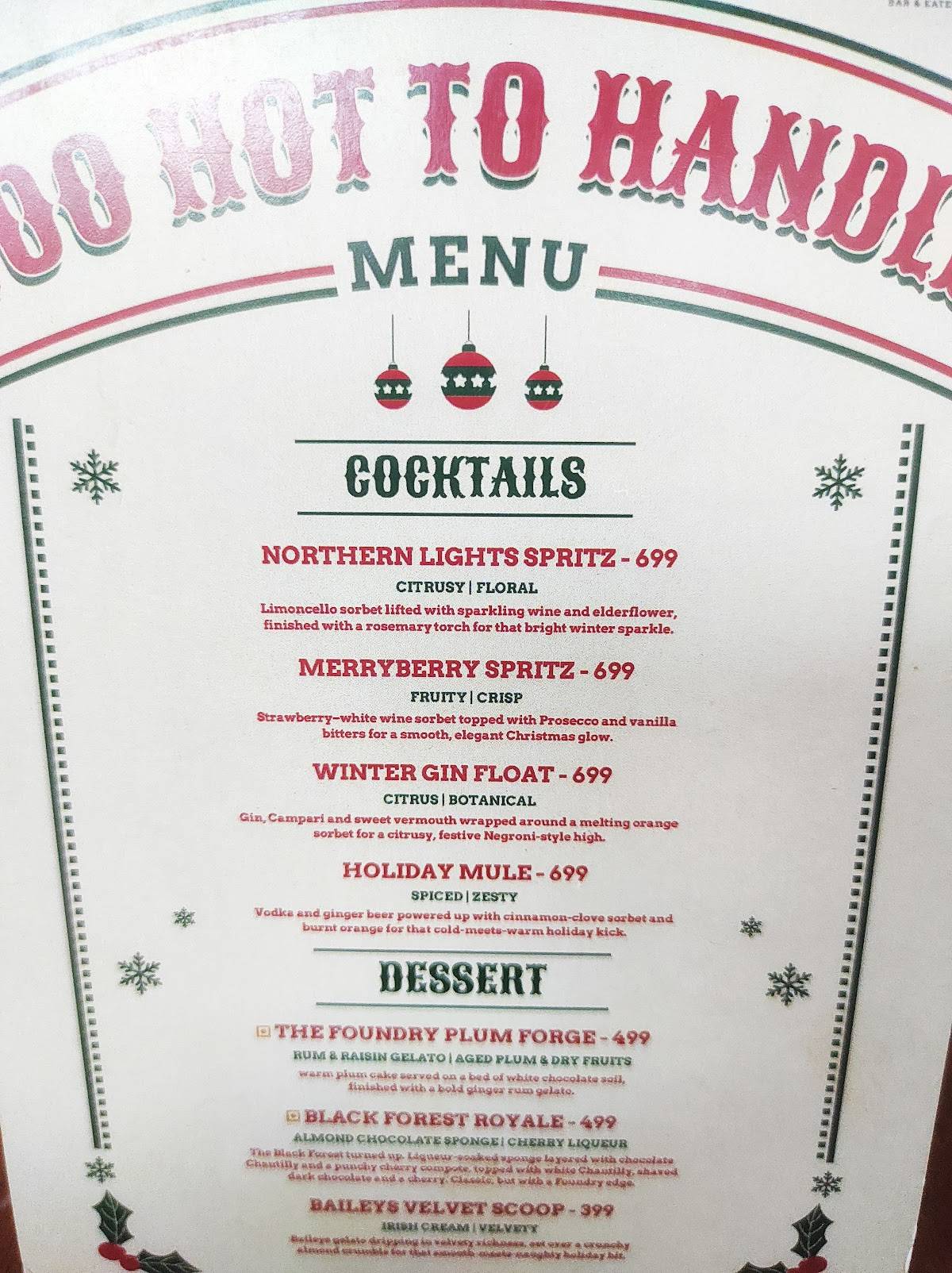 The Urban Foundry, Baner menu