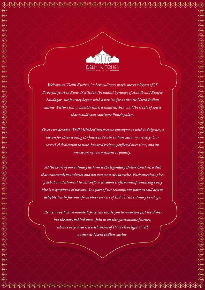 Delhi Kitchen menu