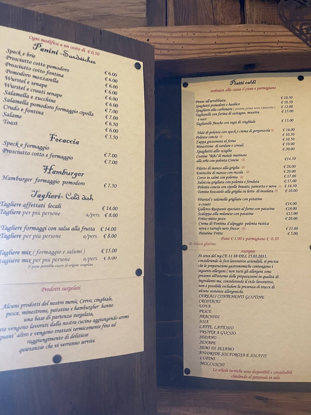 Menu di Punta Jolanda 