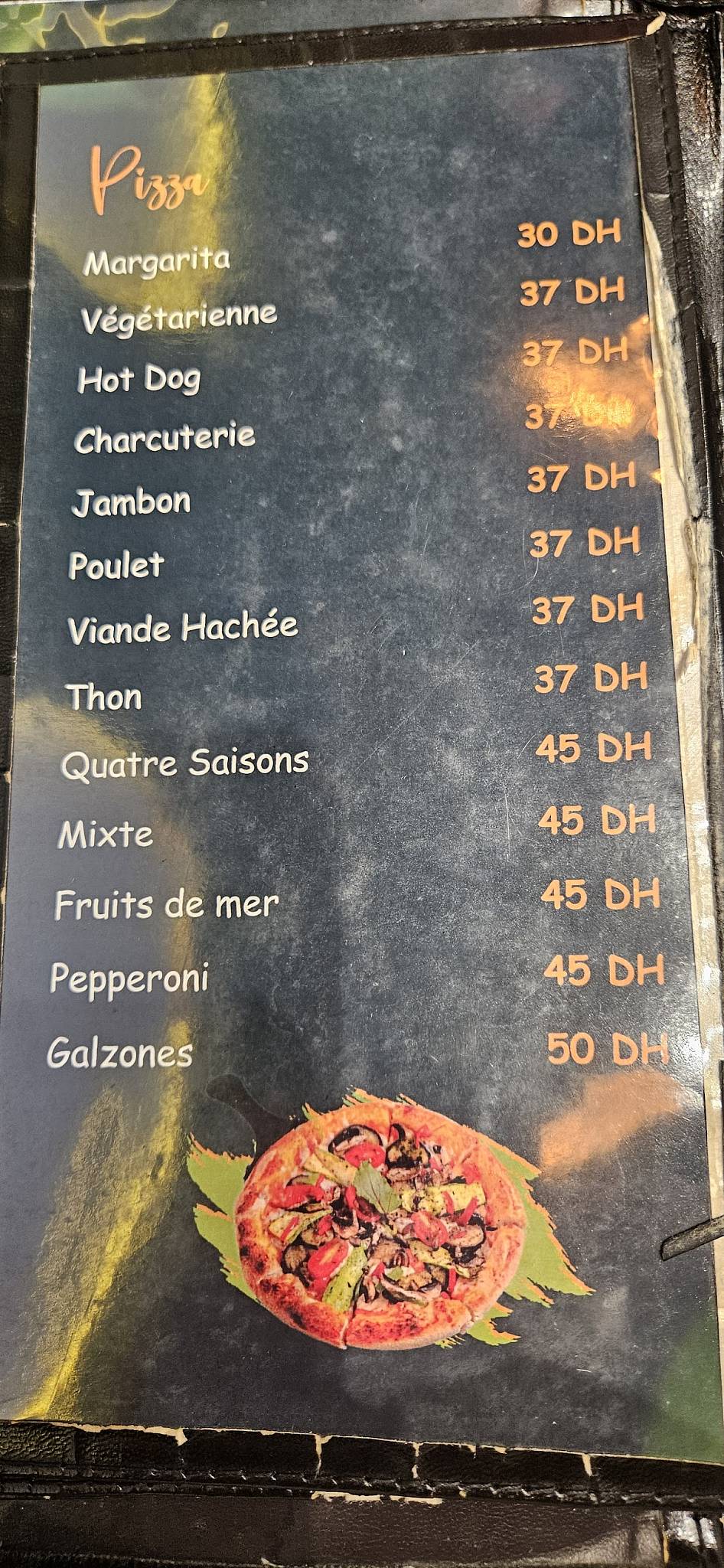 Menu de Qaouti house