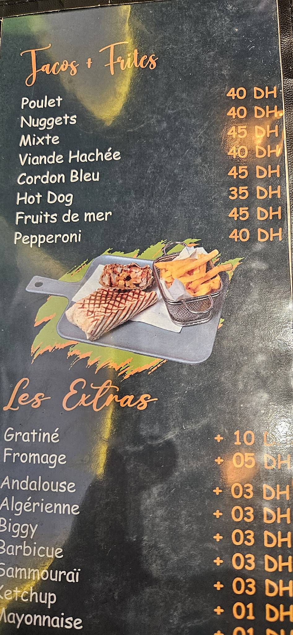 Menu de Qaouti house
