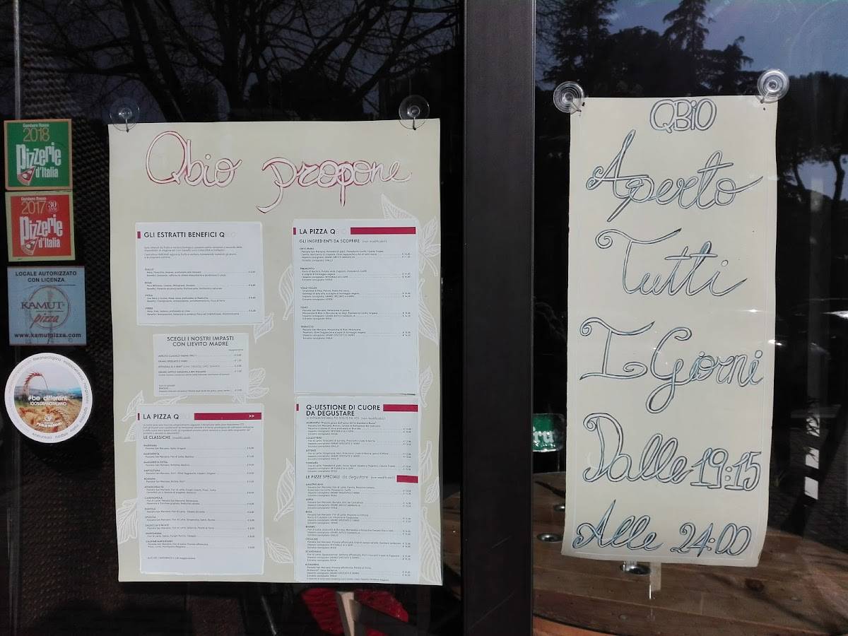 Menu di Qbio 