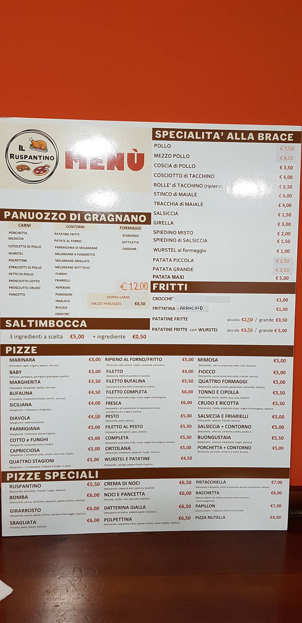 Menu di IL RUSPANTINO 