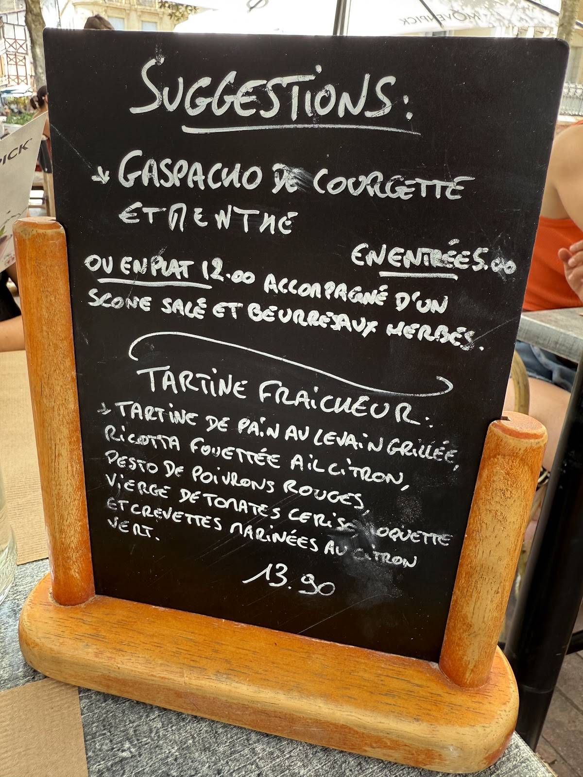 Menu de Quarts coffee kitchen