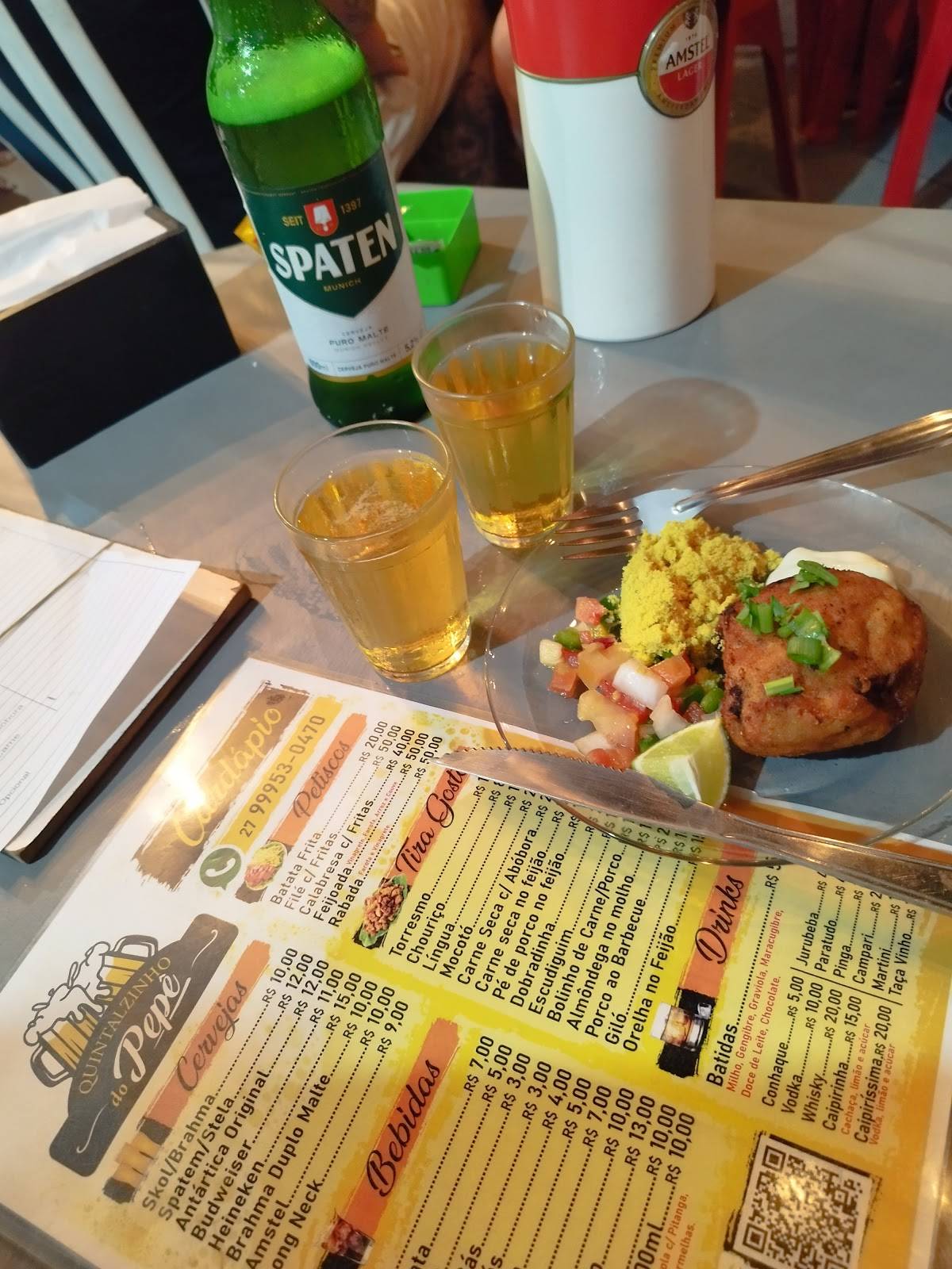 Quintalzinho do Pepê Botequim cardápio