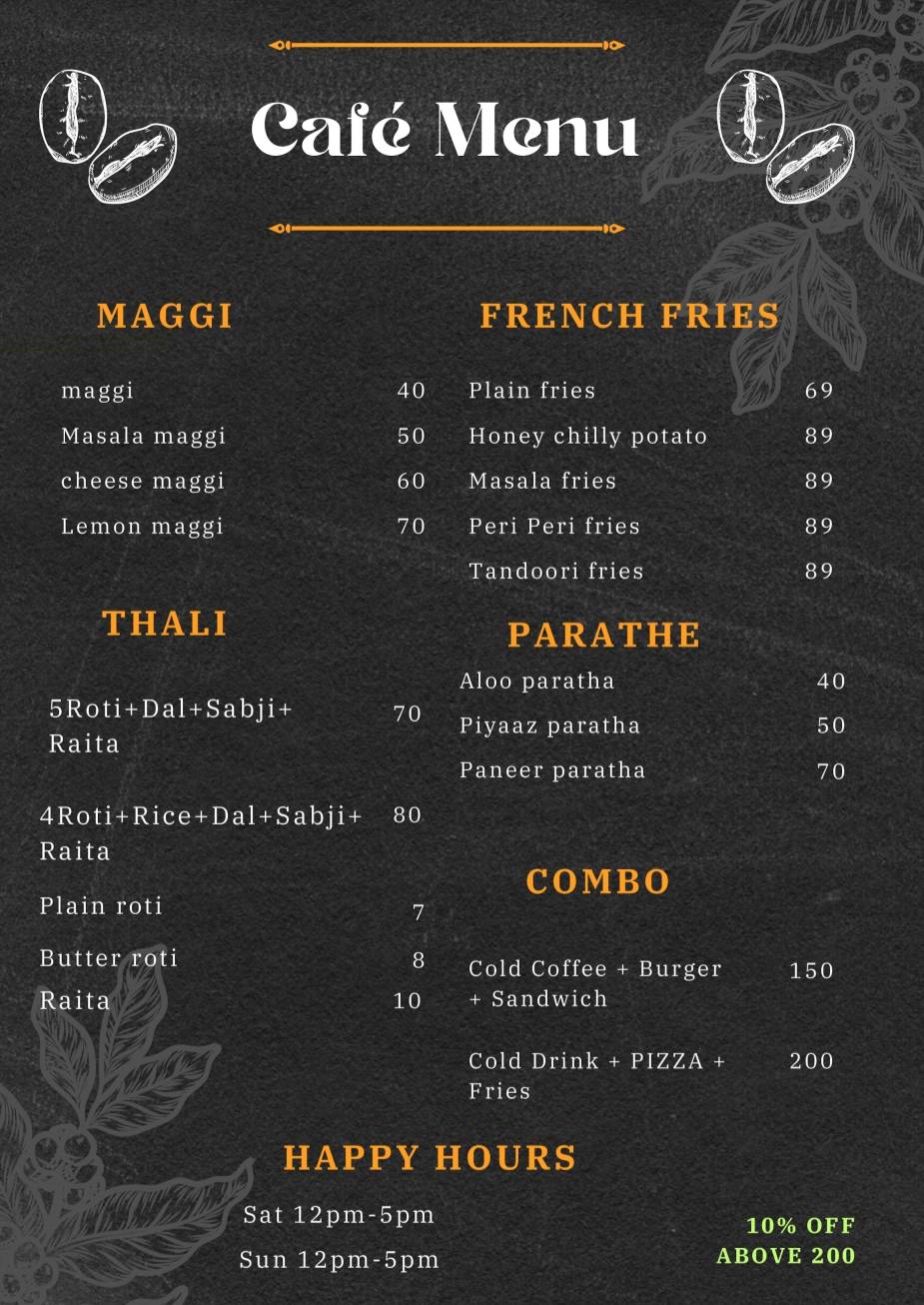 R. Square Tea - coffee House menu