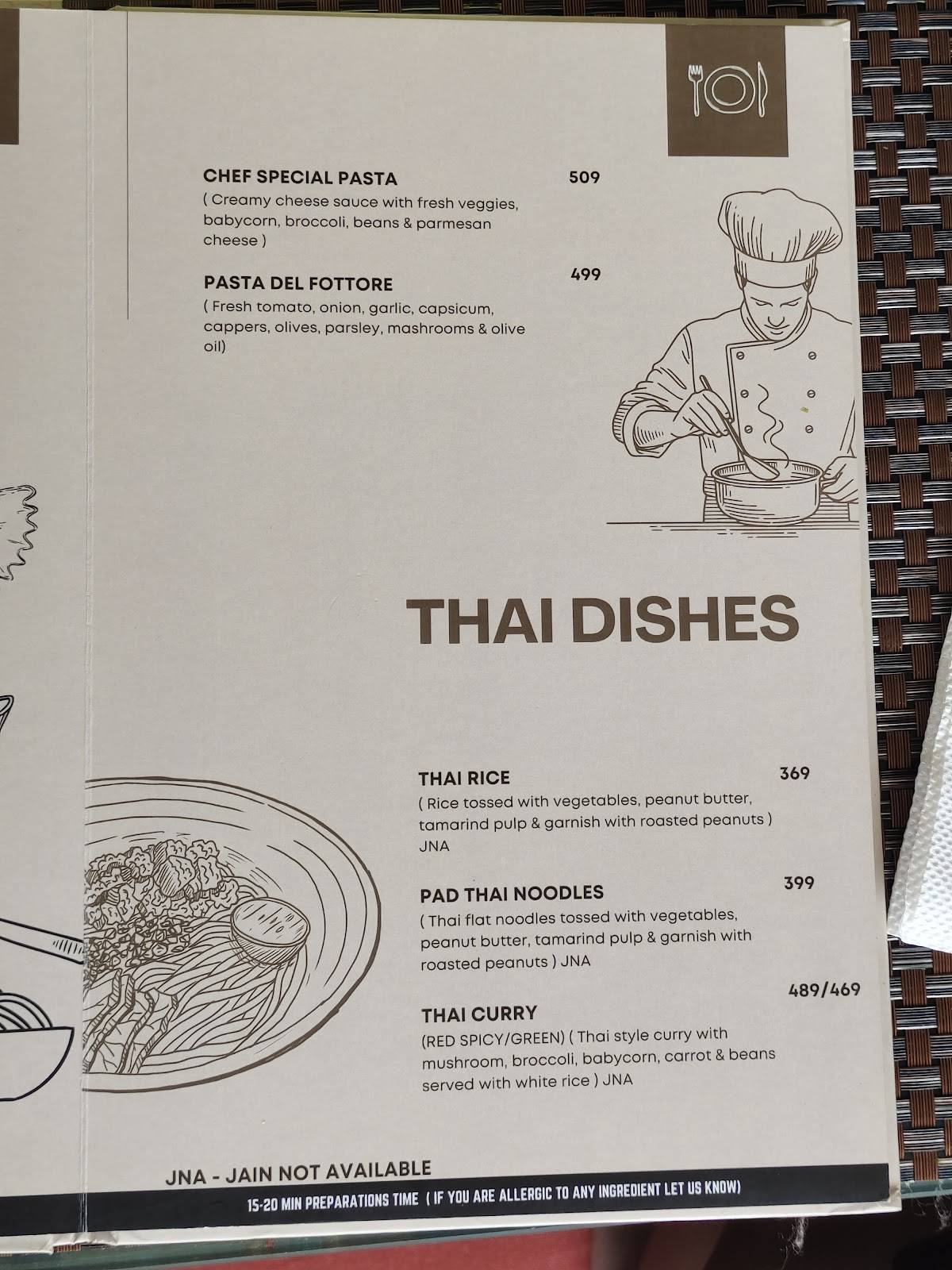 RD'S Infusion Global Veg Kitchen Fine Dining Restaurant menu