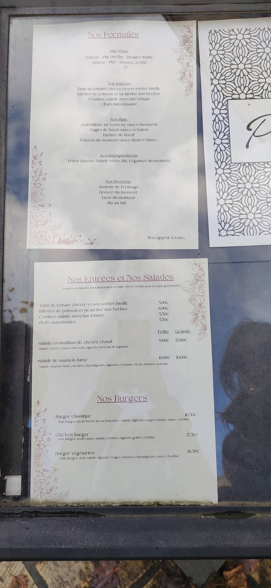 Menu de RESTAURANT PERNELLE