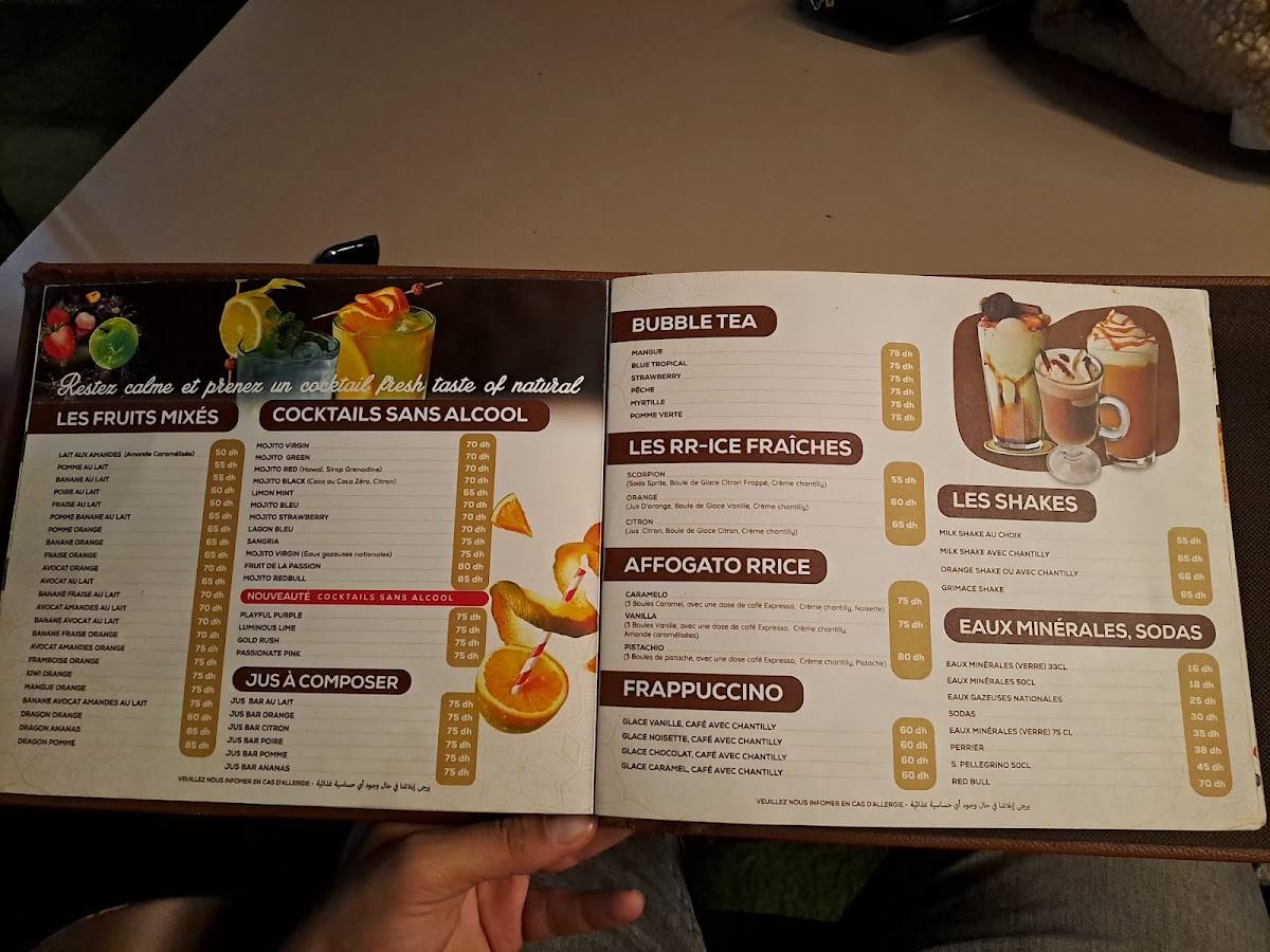Menu de Cafe RR Ice