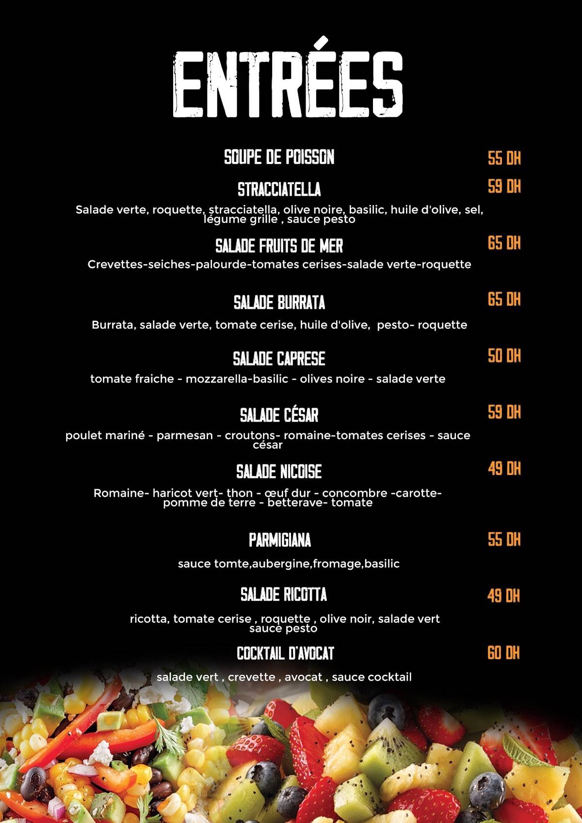 Menu de Pizza Vera