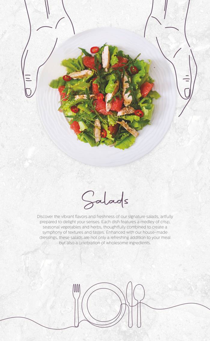 Rainfall Restaurant menu
