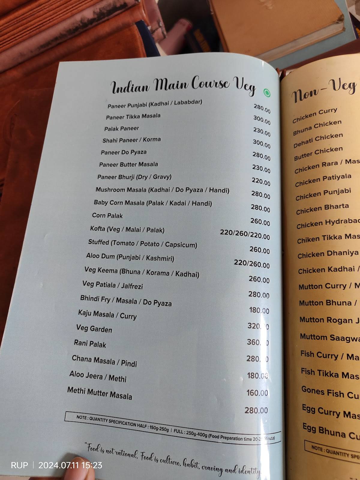 Menu at SARDARJI DA KITCHEN, Raipur