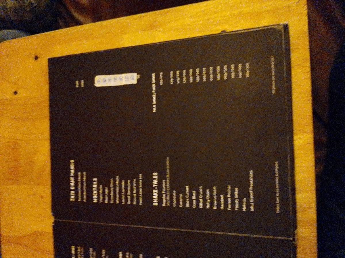 ZaZu World of Kitchens menu