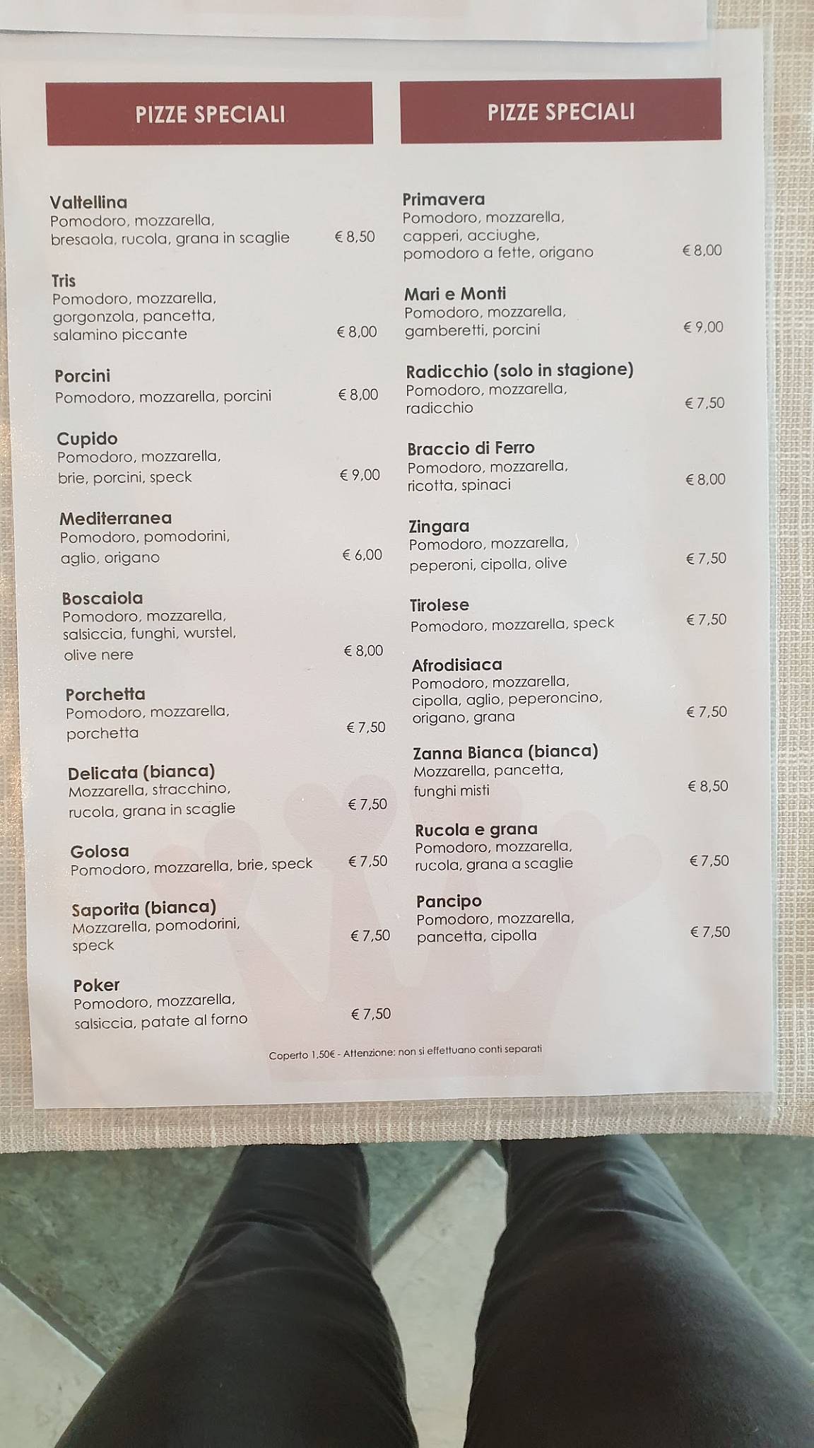 Menu di Re Cupido 