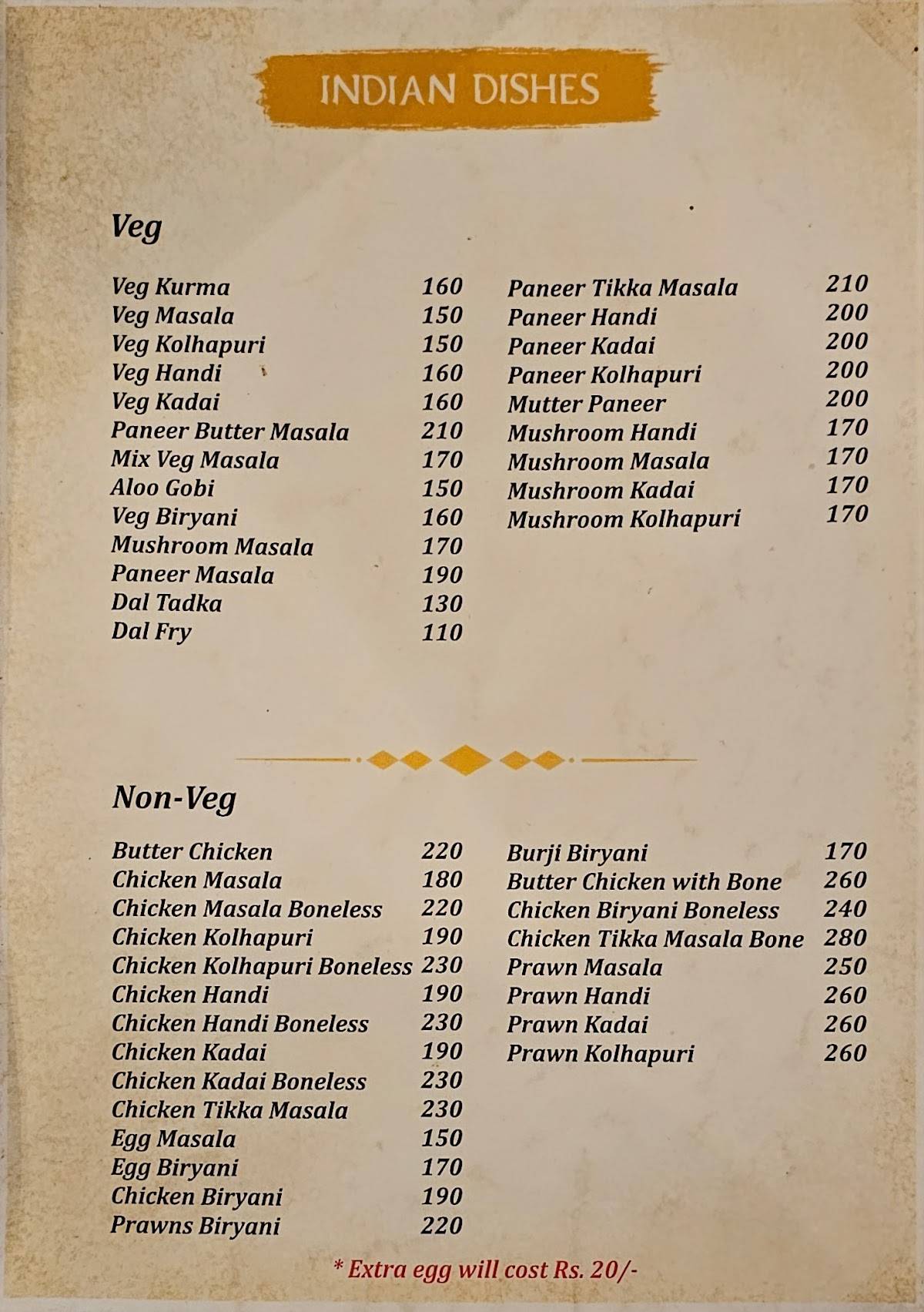 Red Lantern Restaurant Serves Chinese, Goan Fish Thali, Indian, Tandoori in Colva menu