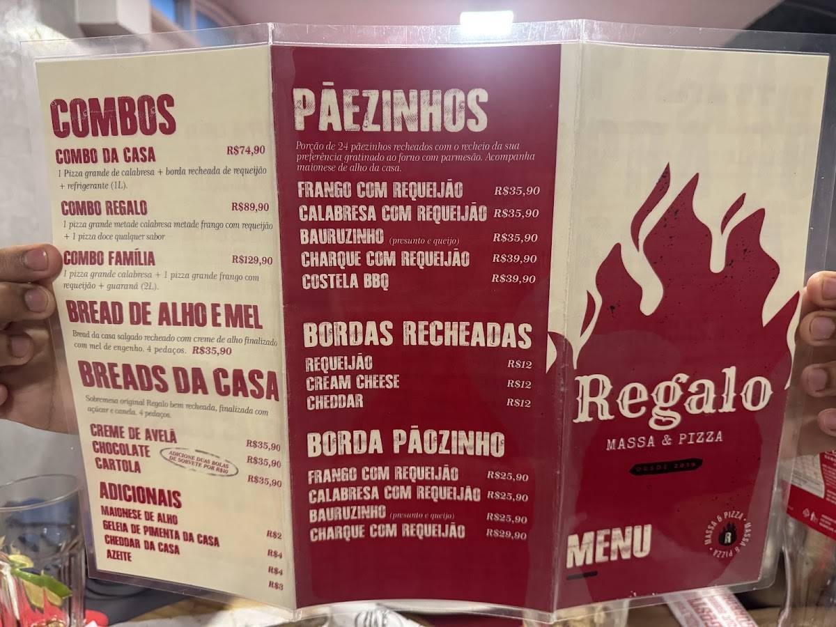 Regalo Pizzas Janga cardápio