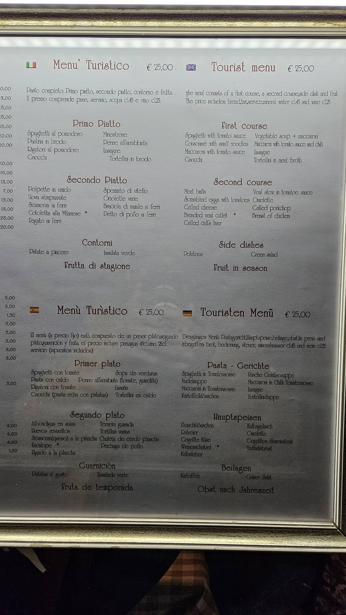 Menu di Ristorante Regina 