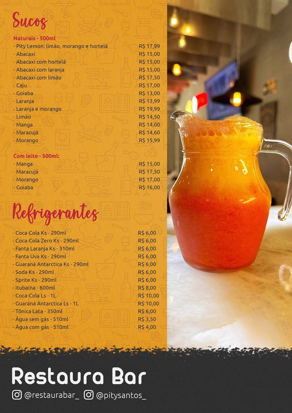 Restaura Bar - (Jardim Peri) cardápio