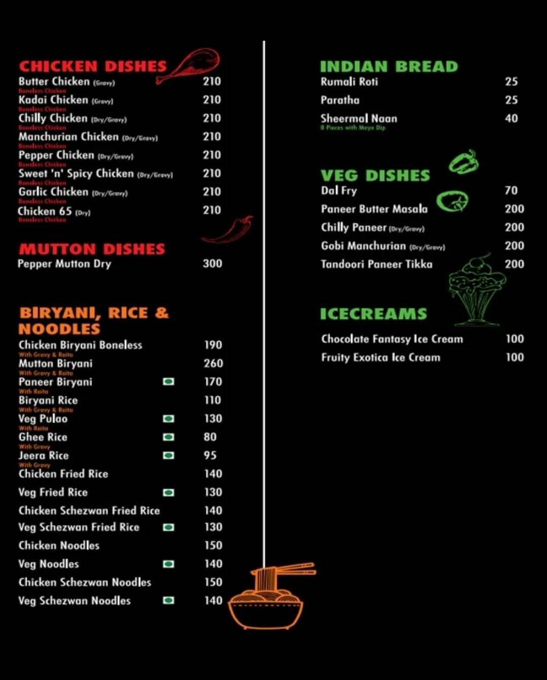 AL-DAAZ HSR LAYOUT menu