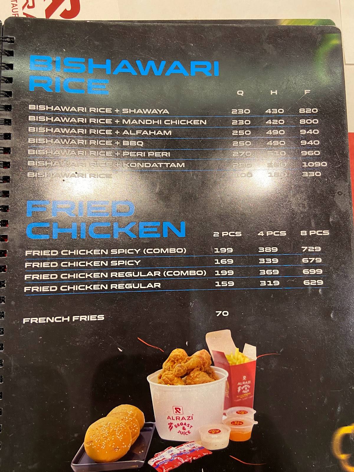 AL RAZI RESTAURANT ALAPPUZHA menu