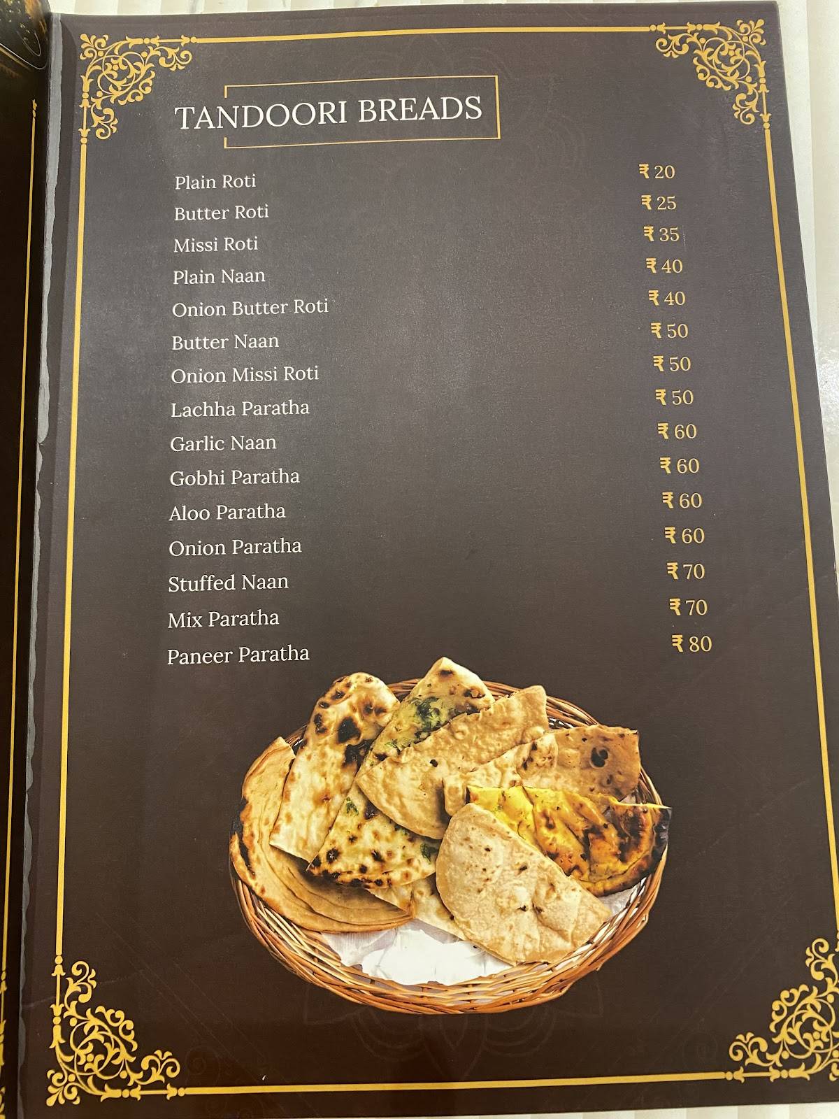 AMRITSRI KULCHA ROHTAK KALKI LOK menu