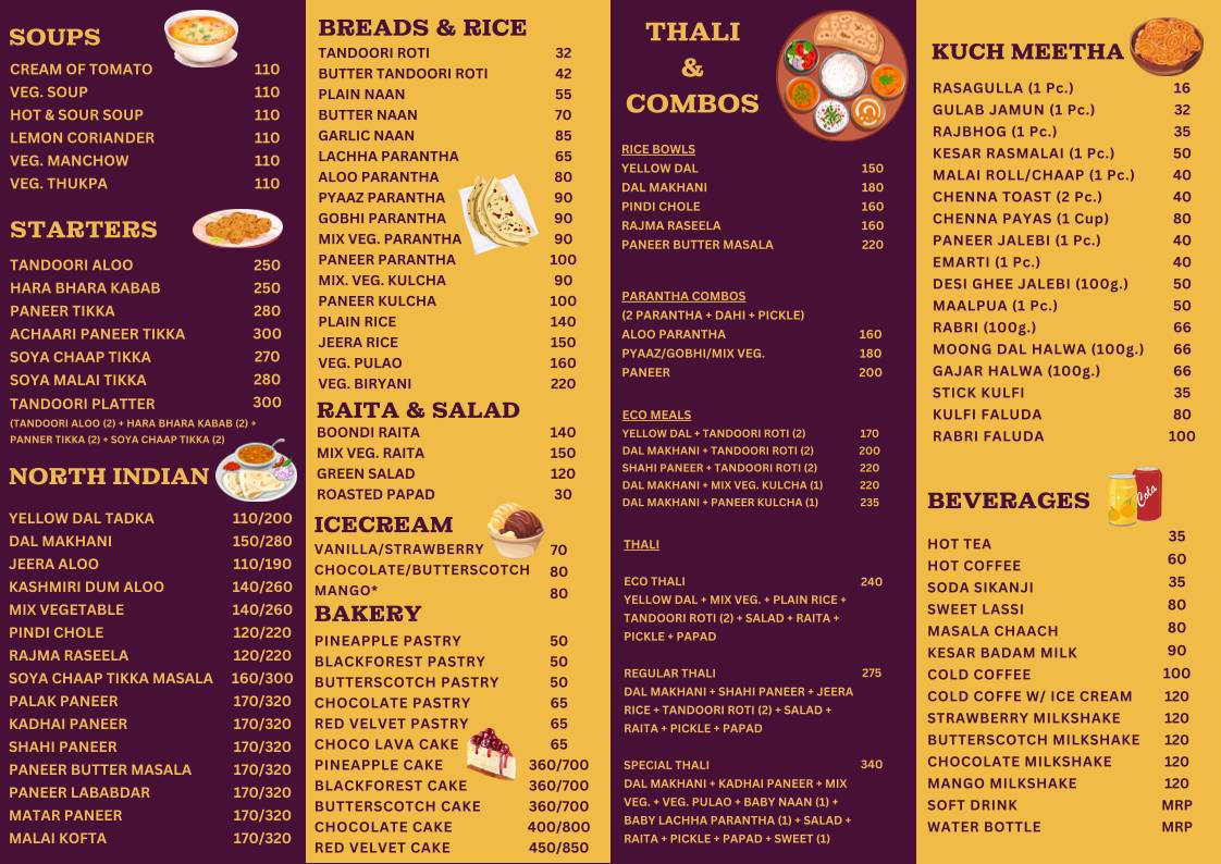 Aggarwal Bikaneri Sweets menu