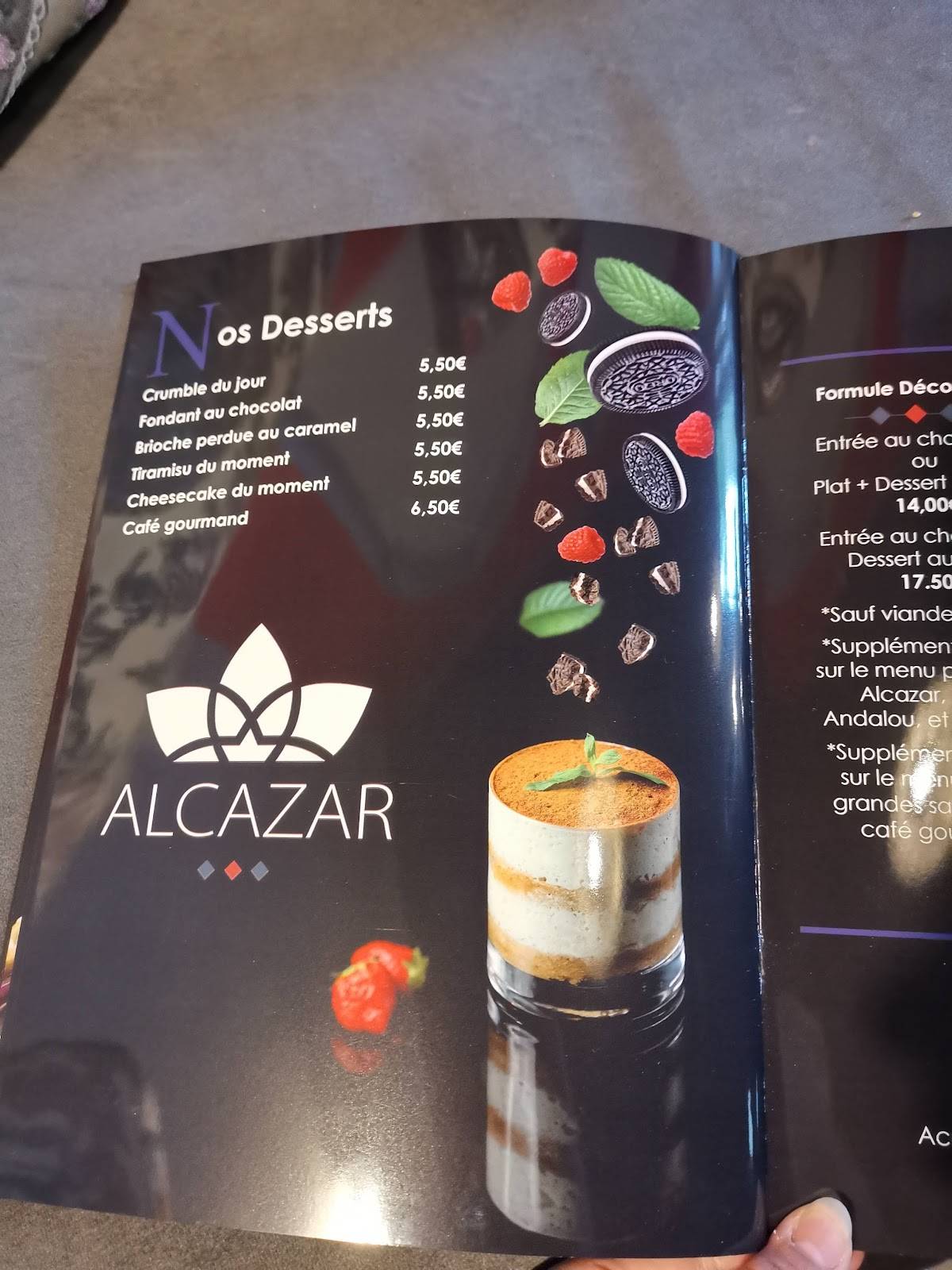 Menu de Alcazar