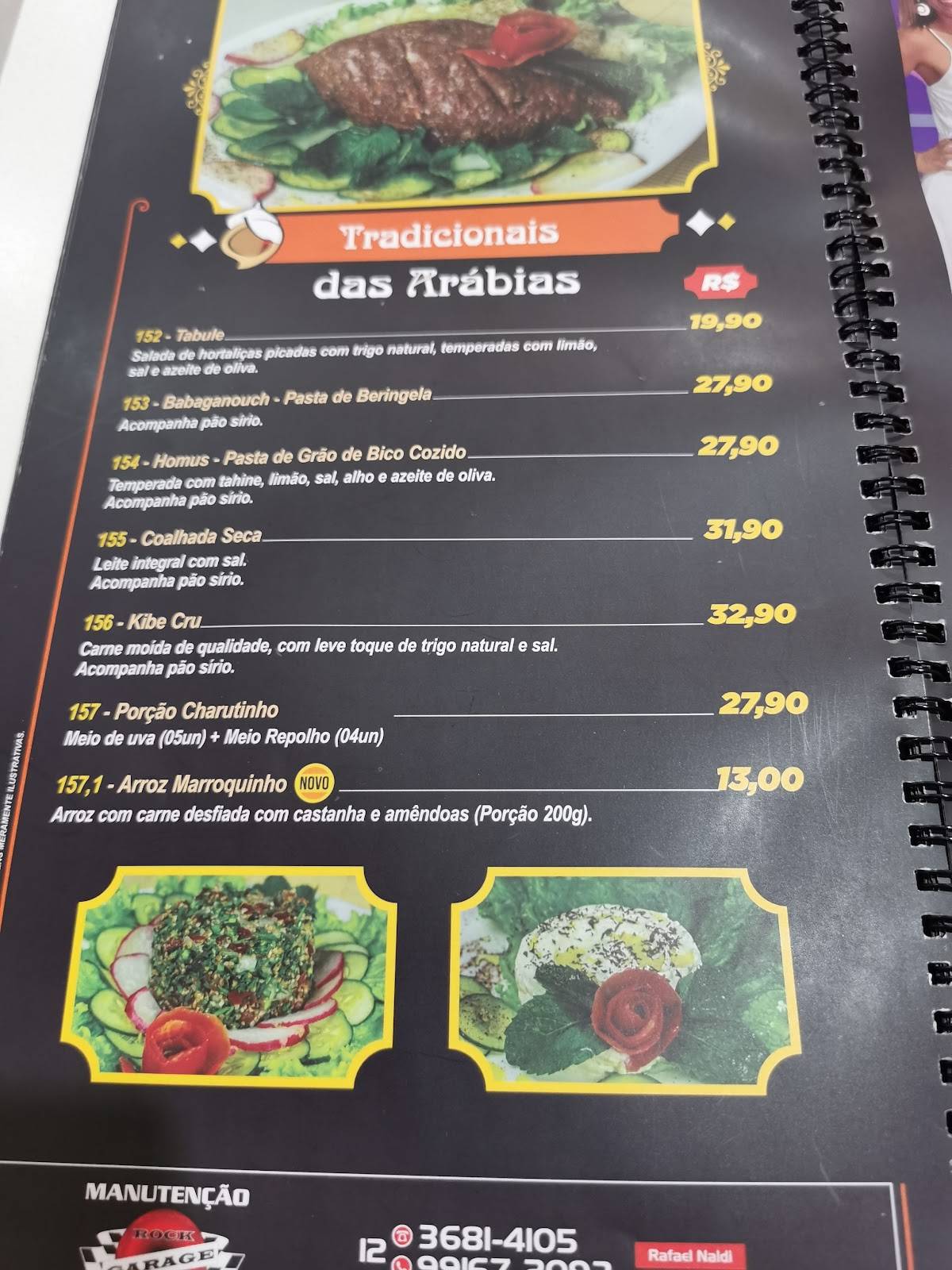 Alibaba Esfiharia cardápio