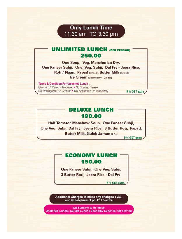Alpha Restaurant menu