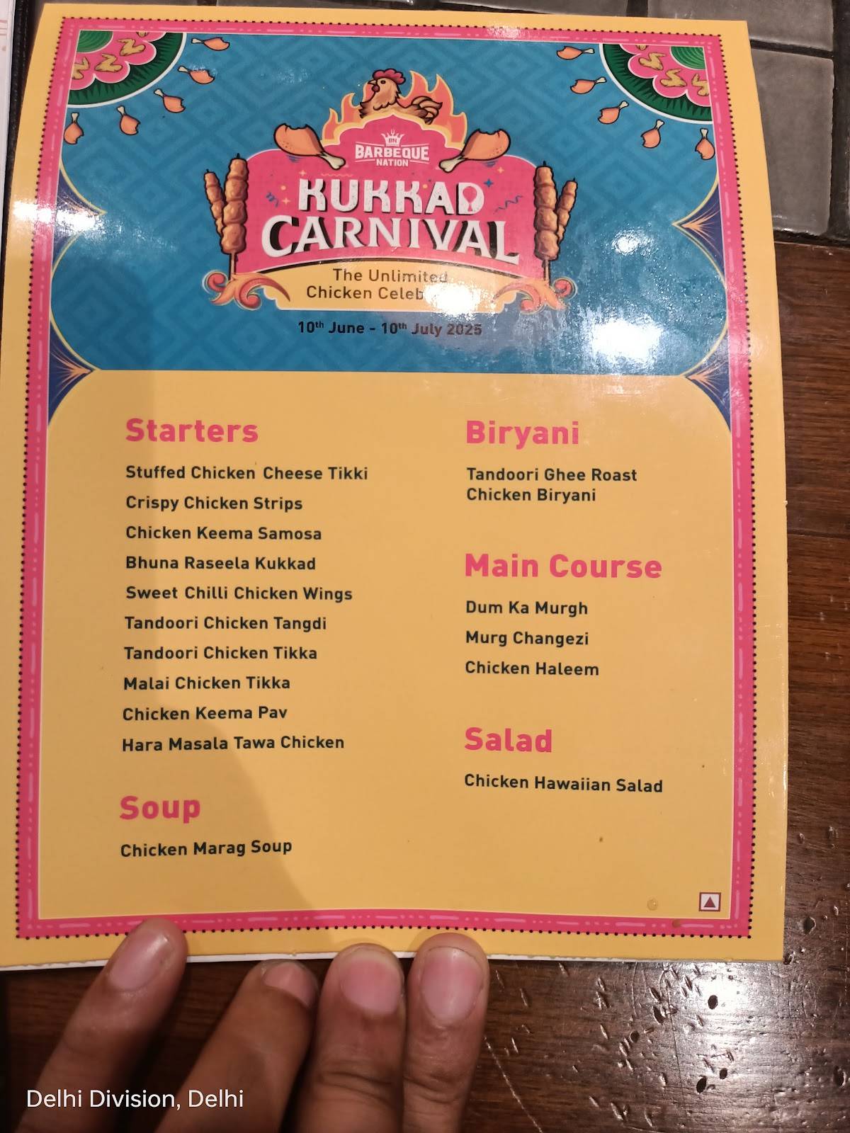 Barbeque Nation menu