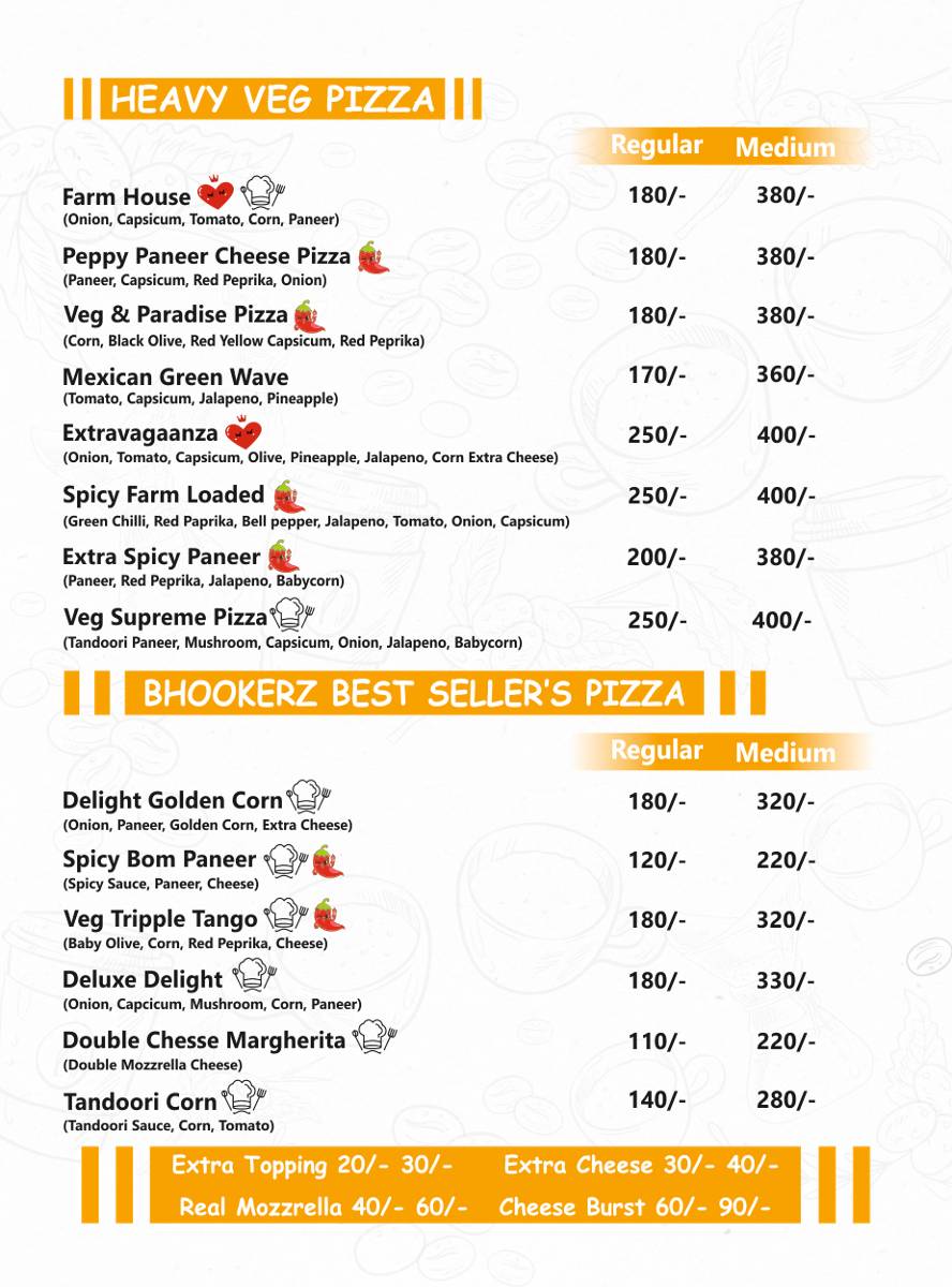 Bhookerz Kitchen & Cafe menu