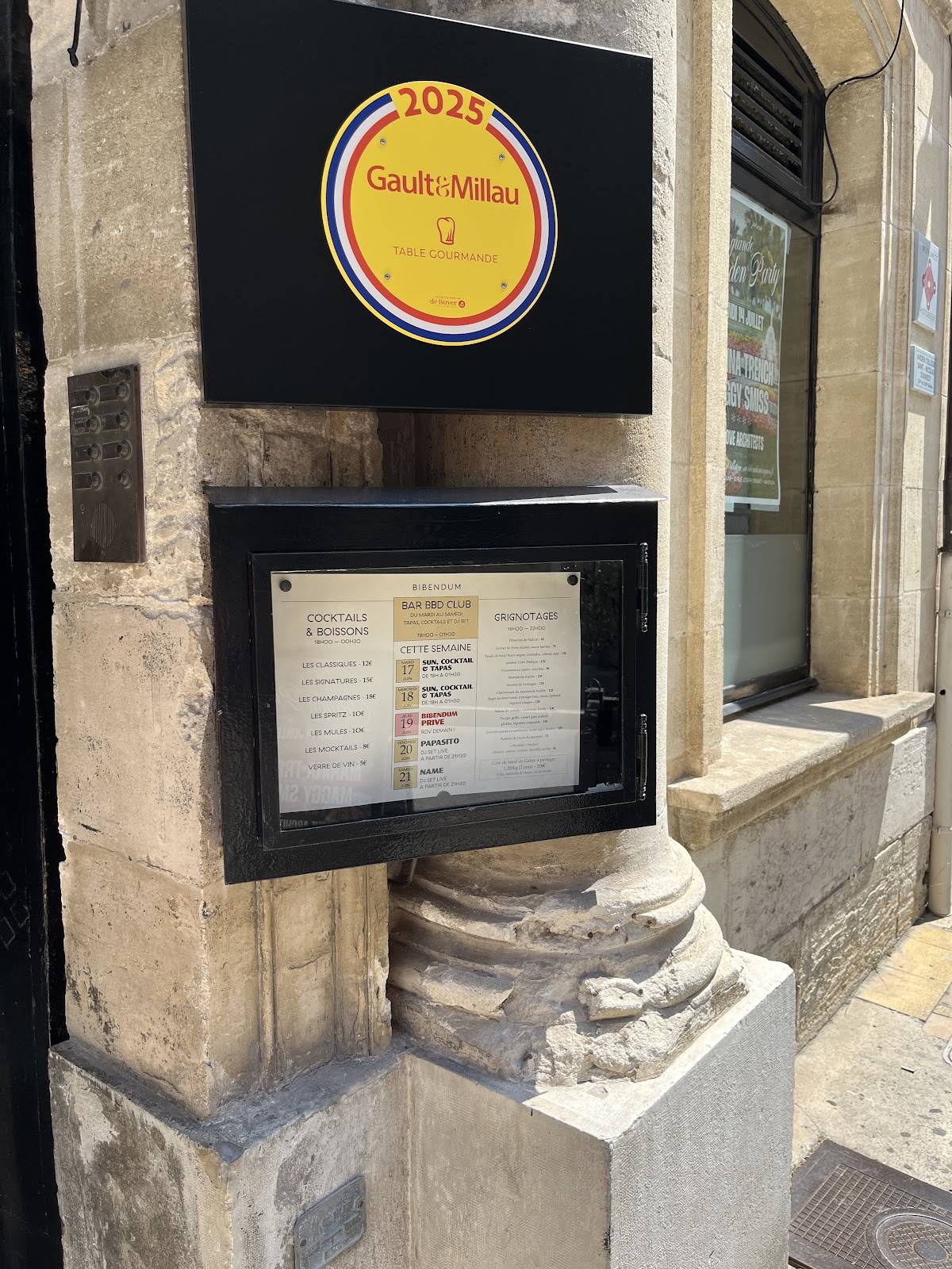 Menu de Bibendum